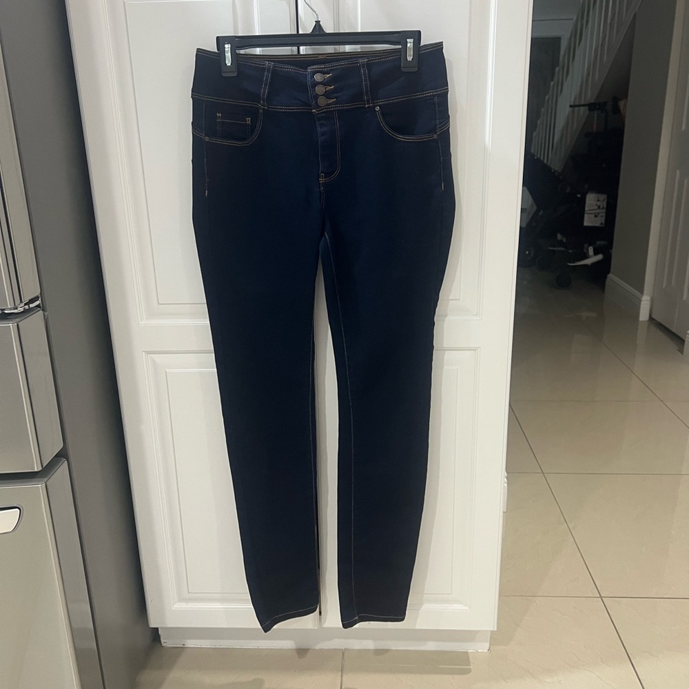 Wax Jean Butt I Love You Stretchy Blue Denim Jeans size 11